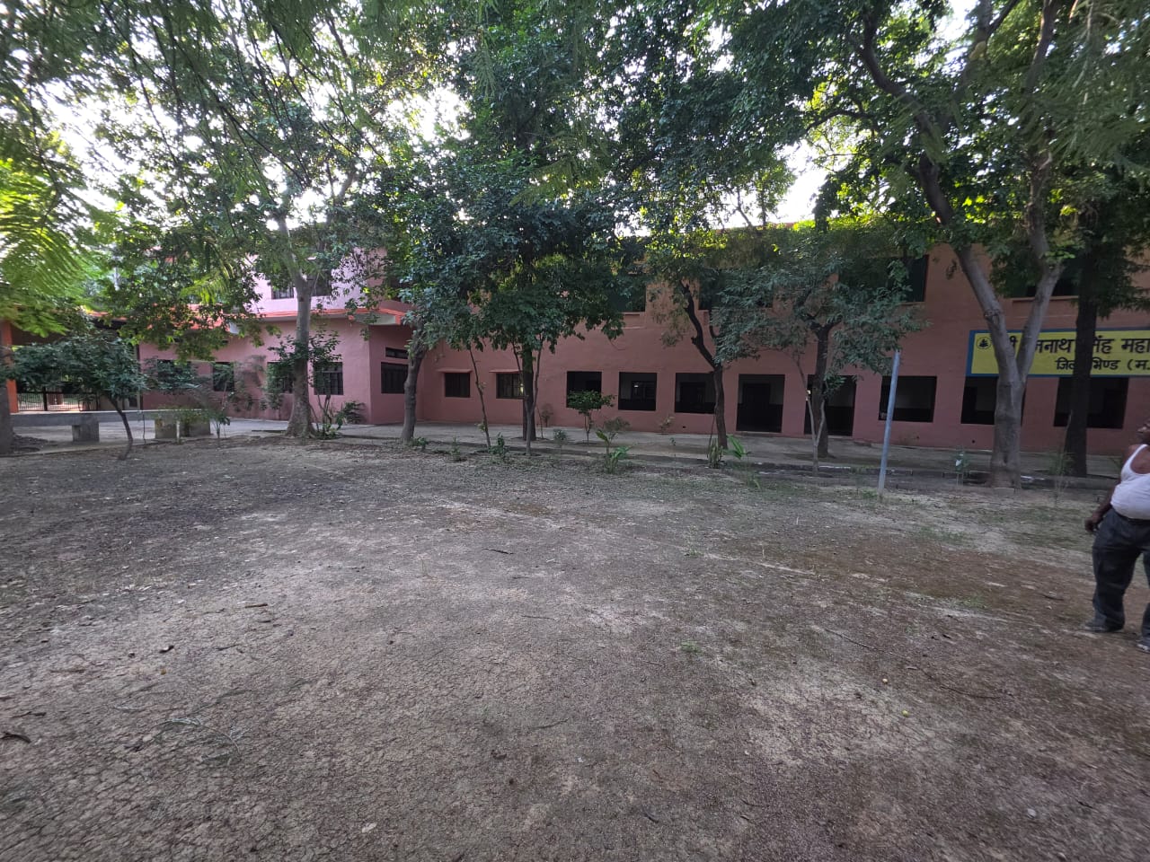Academic building along the courtyard